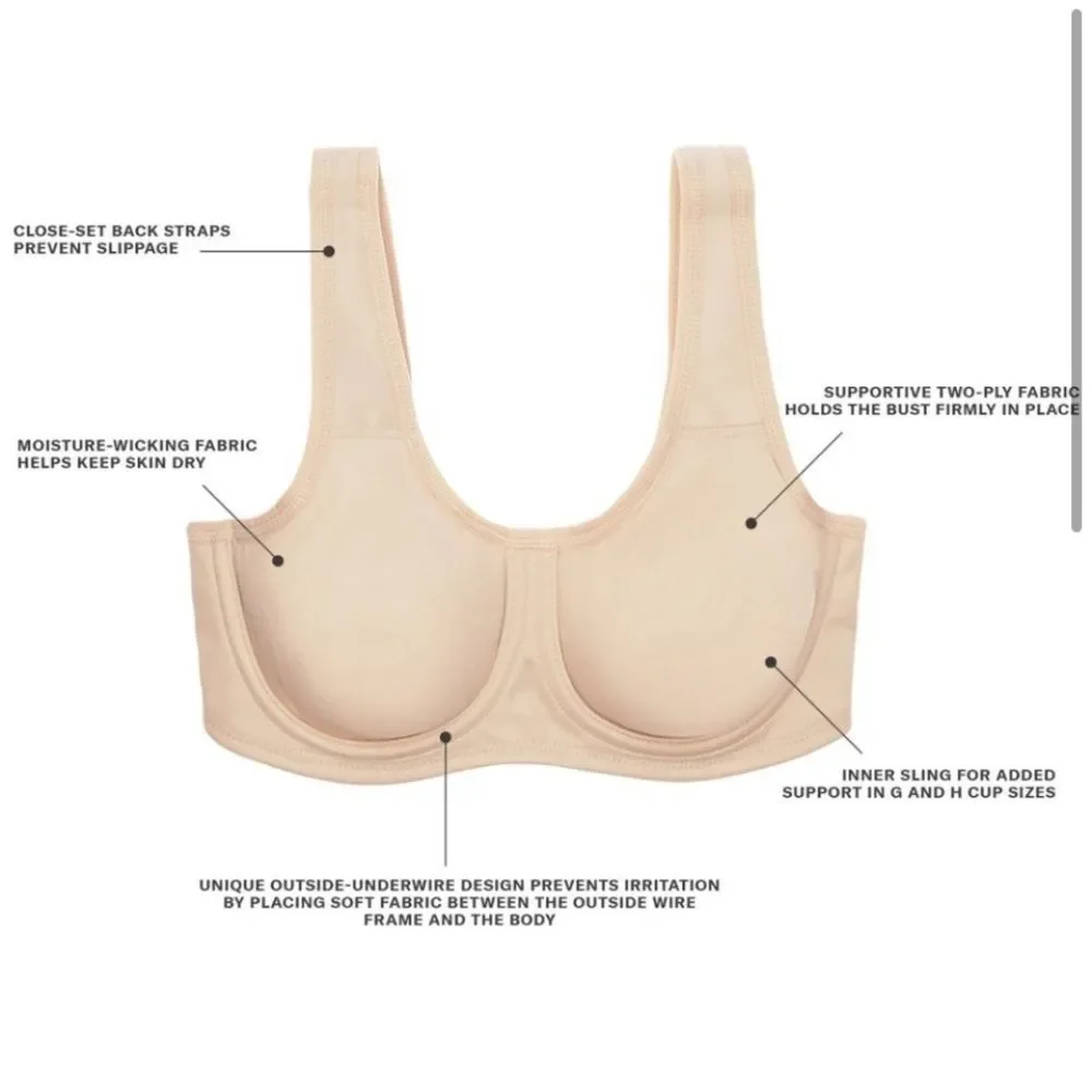 Wacoal Sport High-Impact Underwire Bra 855170 Size 42DD NWOT